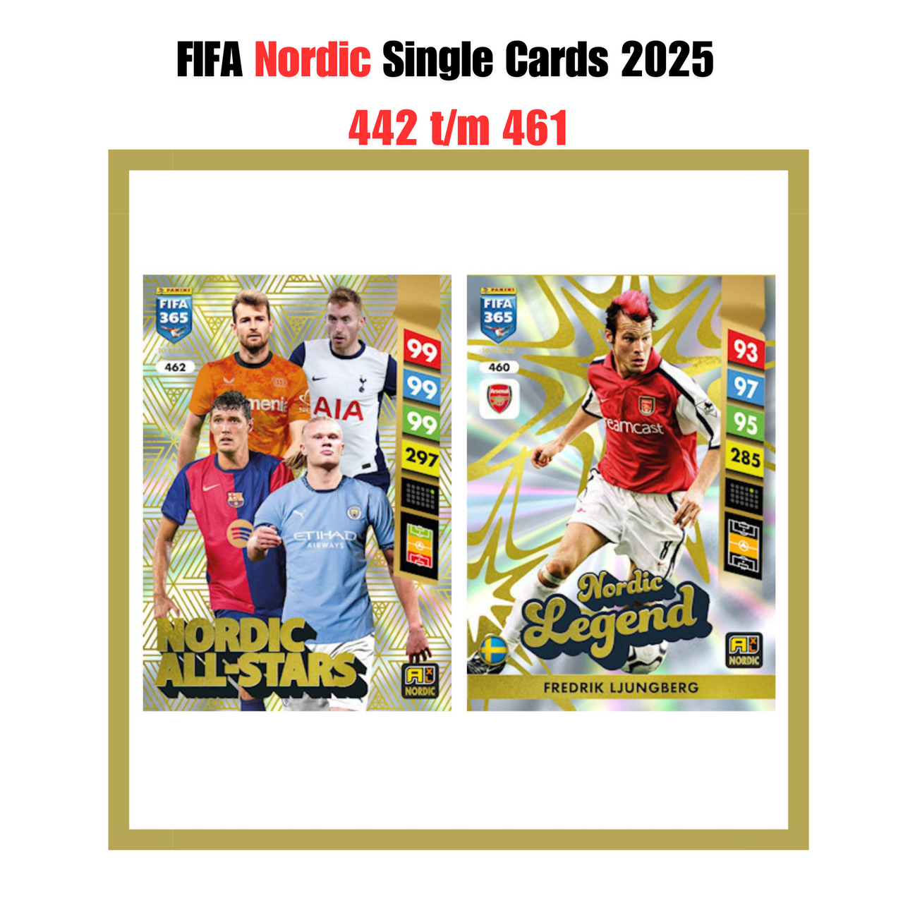 FIFA Nordic Single Cards 442 t/m 461