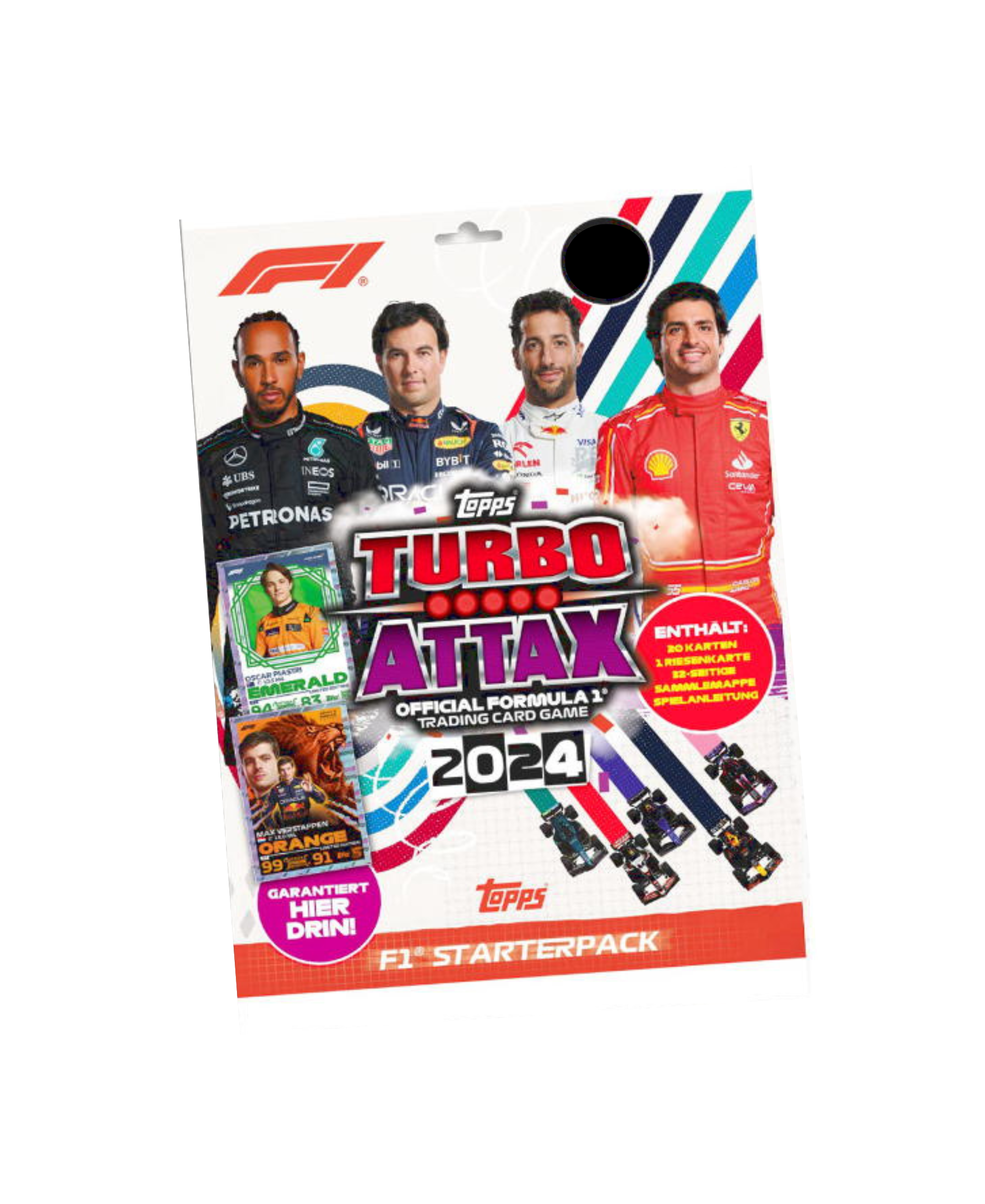 Topps F1 Turbo Attax 2024 Starter Pack - 20 Kaarten, Inclusief Verstappen en Piastri Limited Editions