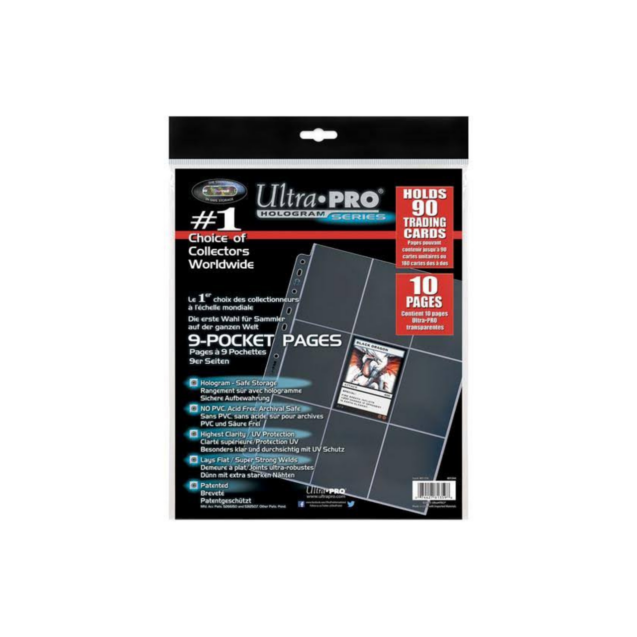 Ultra Pro 9-Pocket Page Platinum Series 11 hole 10 stuks