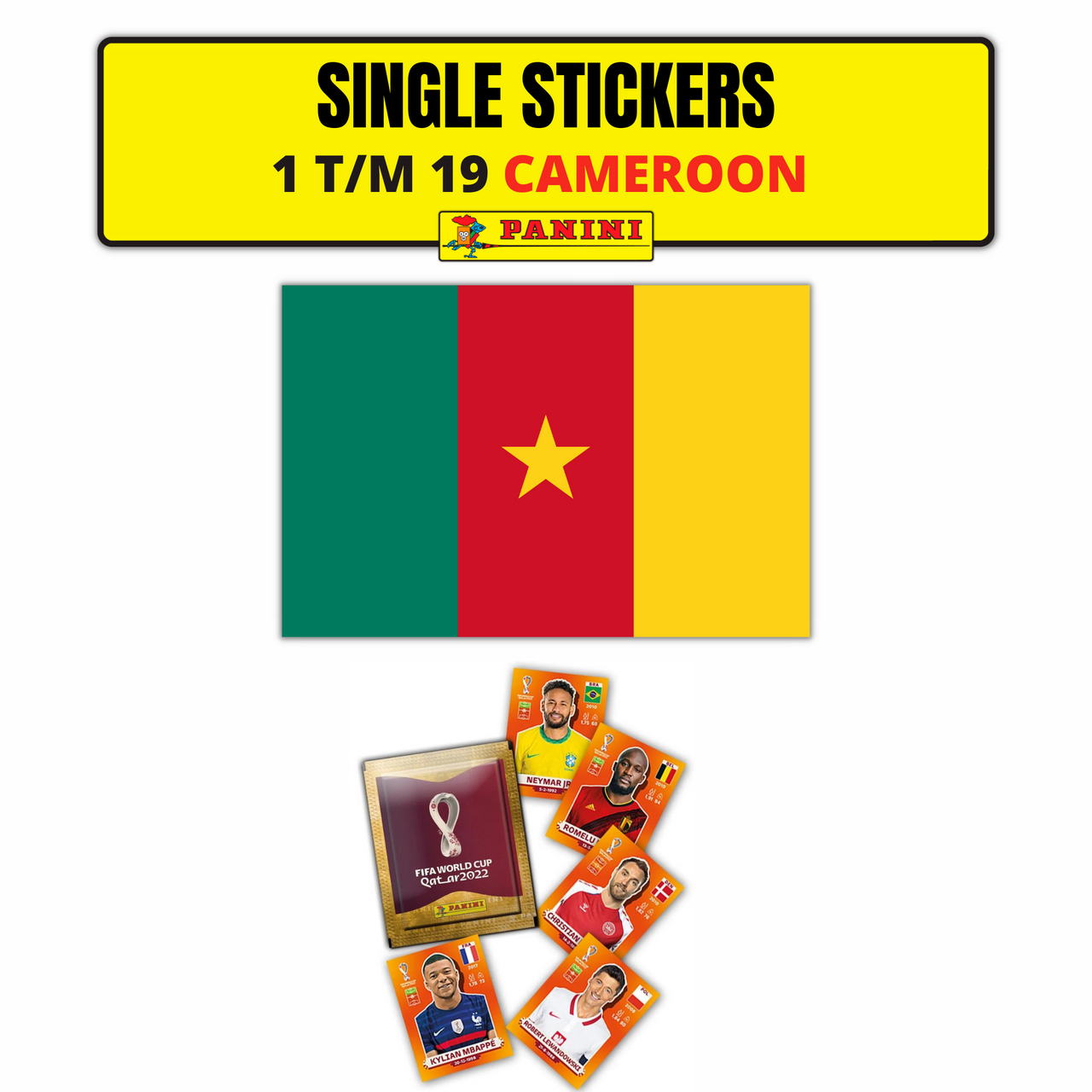 TEAM CAMEROON ORANGE SINGLE STICKERS - PANINI FIFIA QATAR