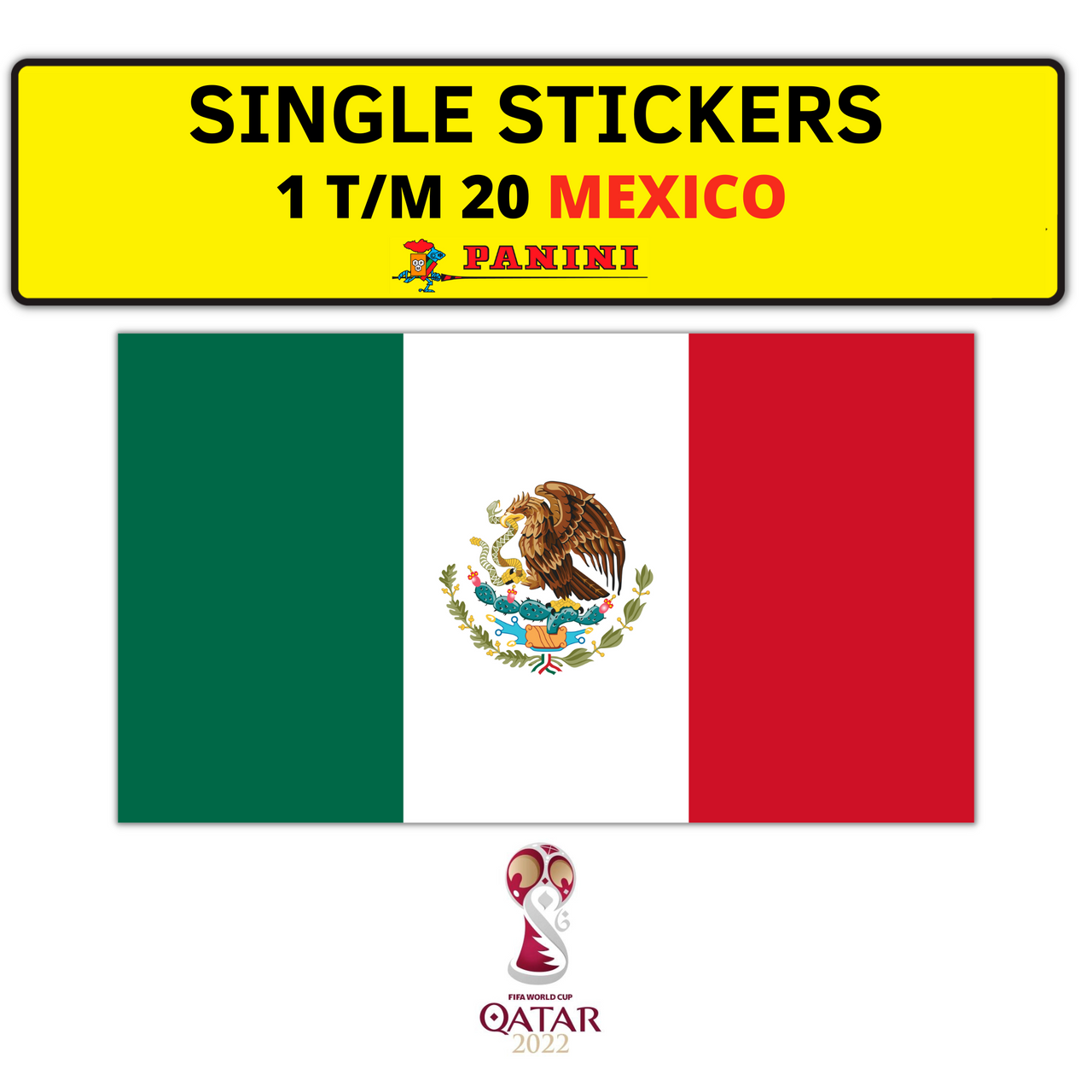 PANINI FIFIA WORLD CUP QATAR 2022 STICKERS MEXICO