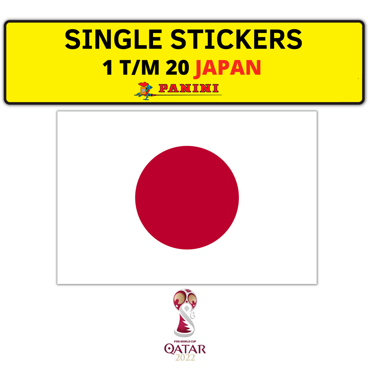 PANINI FIFIA WORLD CUP QATAR 2022 STICKERS JAPAN