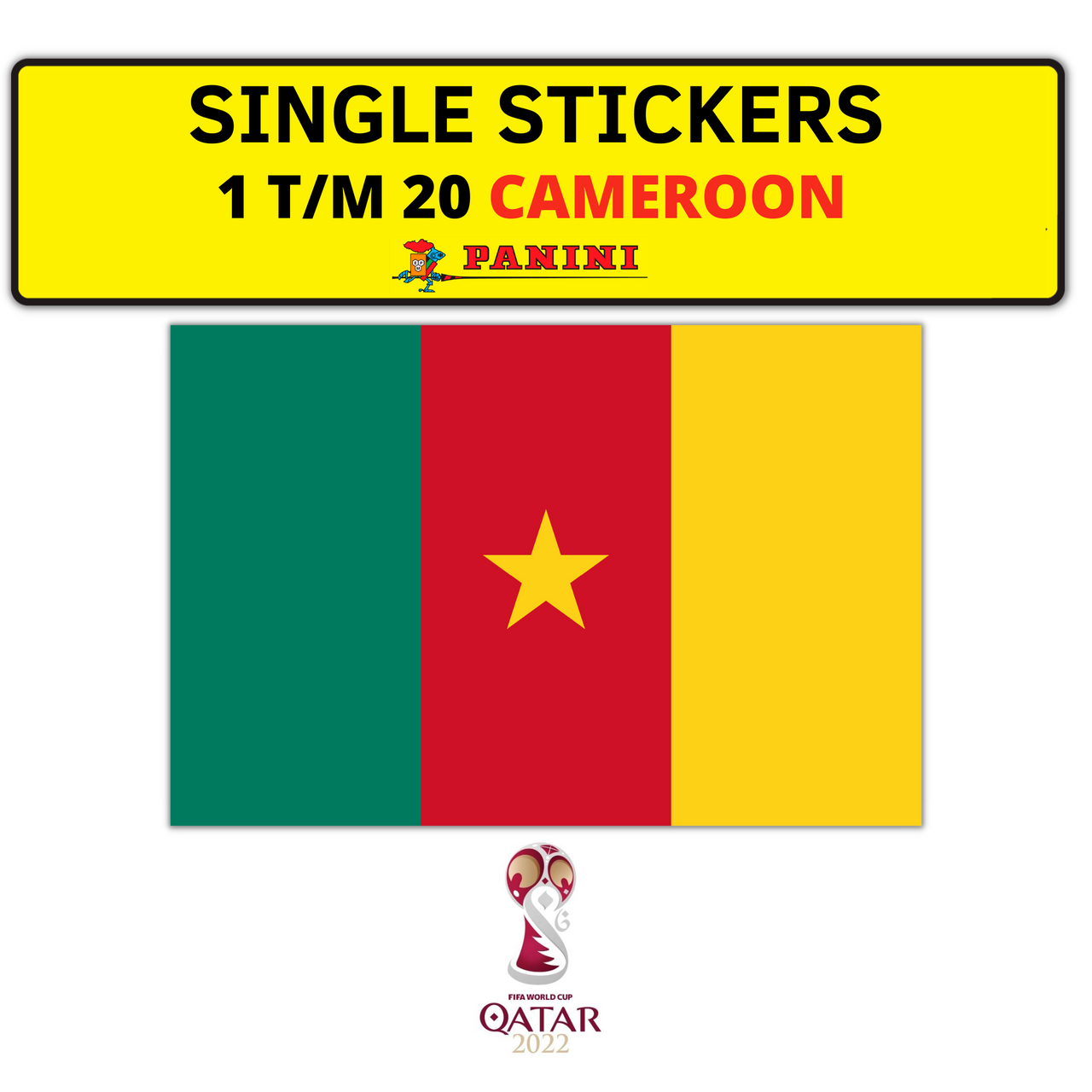 PANINI FIFIA WORLD CUP QATAR 2022 STICKERS CAMEROON